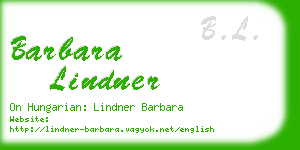 barbara lindner business card